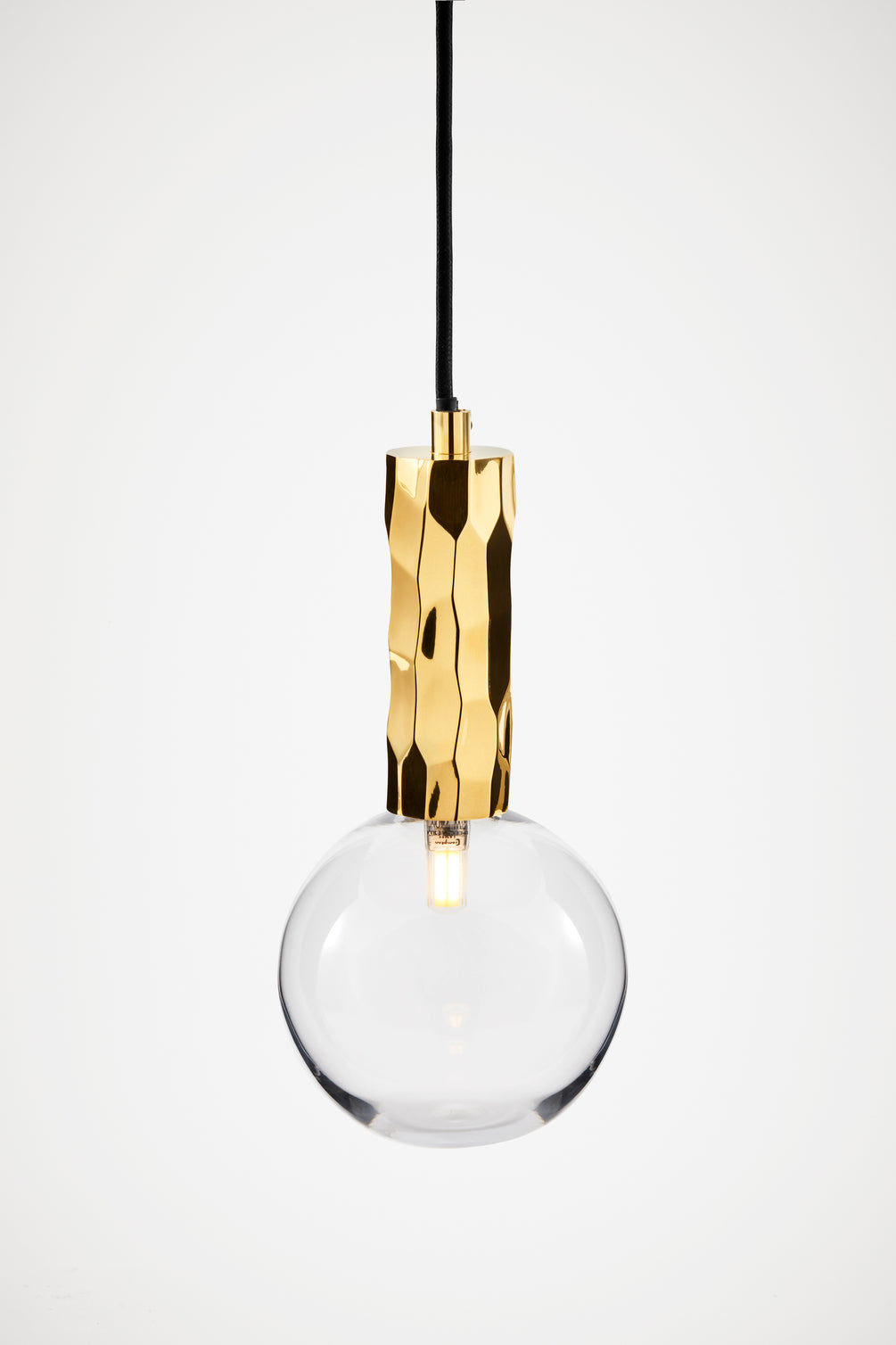 Alex Price - Kyoto pendant light brass with clear glass - KYOTO-PL-BS-C