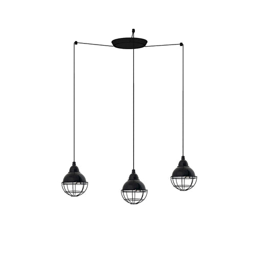 FARO_Barcelona - CLAIRE 3L Black pendant lamp- 62802-3L