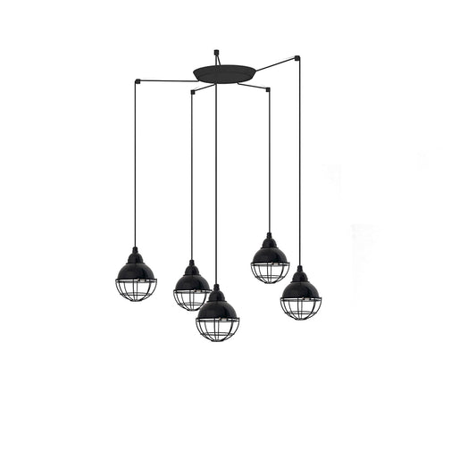 FARO_Barcelona - CLAIRE 5L Black pendant lamp - 62802-5L