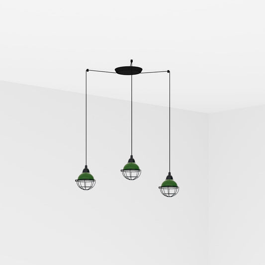 FARO_Barcelona - CLAIRE 3L Green pendant lamp - 62803-3L